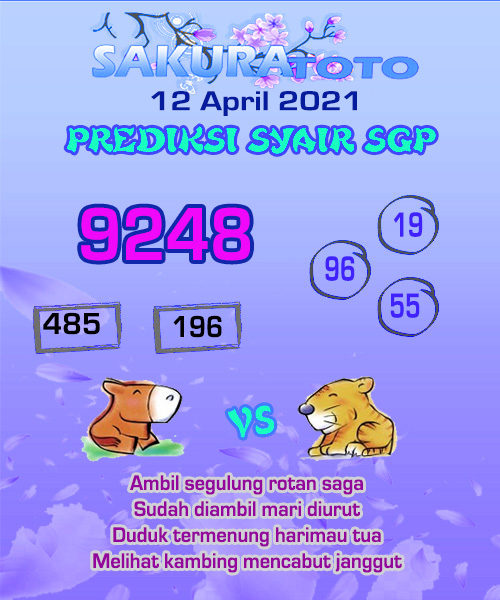 Prediksi Togel Sgp Senin 12 April 2021 Bocoran Sgp Prediksi Jp