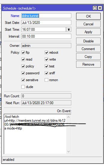 setting scheduler mikrotik dengan url tunnel.my.id bangcopo.com