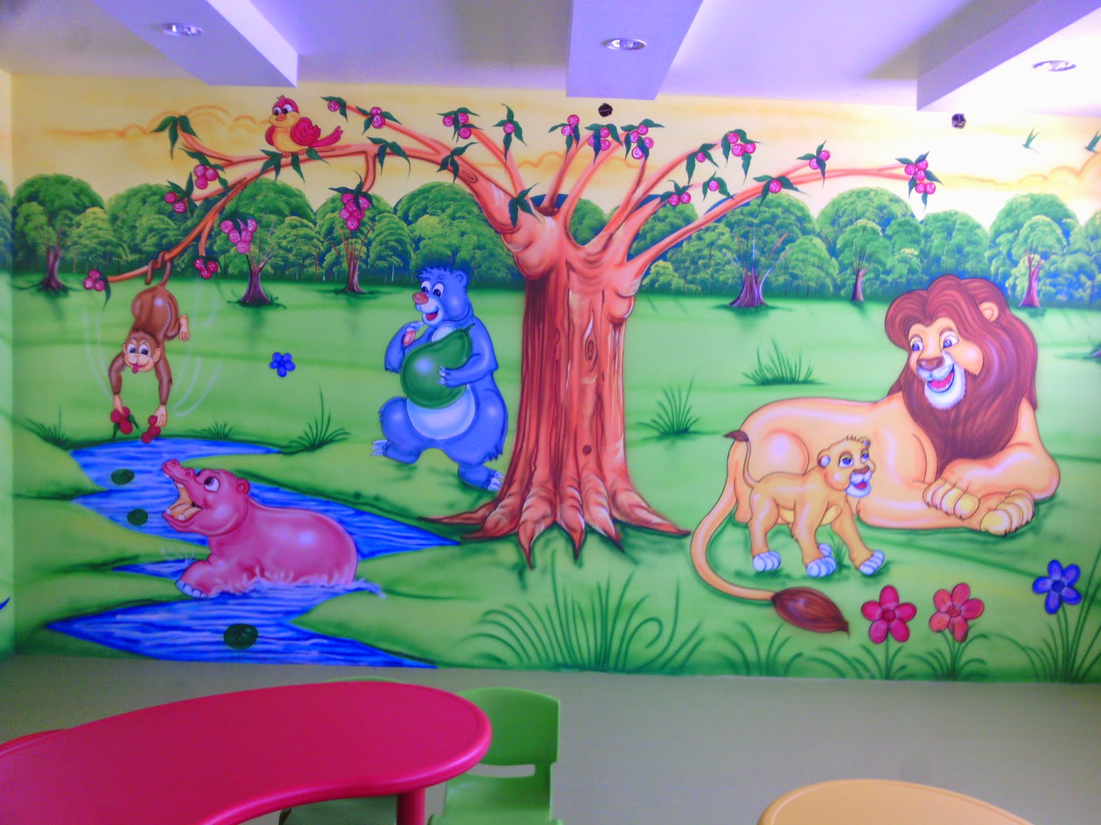 PLAY SCHOOL WALL PAINTING / 3D WALL PAINTING / CARTOON PAINTING / KIDS