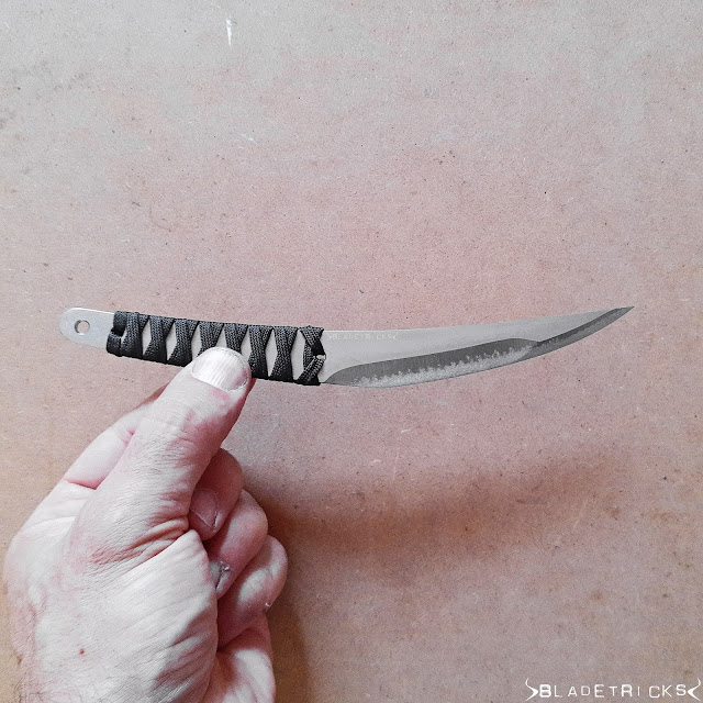 Titanium knife carbidized edge