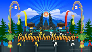 Besakih Hindu Balinese Mother Temple Holiday Greeting Card Rahajeng Nyanggra Rahina Galungan Lan Kuningan