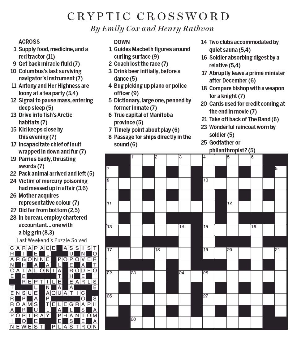 National Post Cryptic Crossword Forum Saturday April 17 2021 Down A Rabbit Hole National Post Cryptic Crossword Forum Saturday April 17 2021 Down A Rabbit Hole