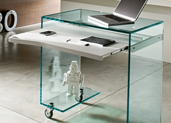 Glass writing desk – wonderful ideas!