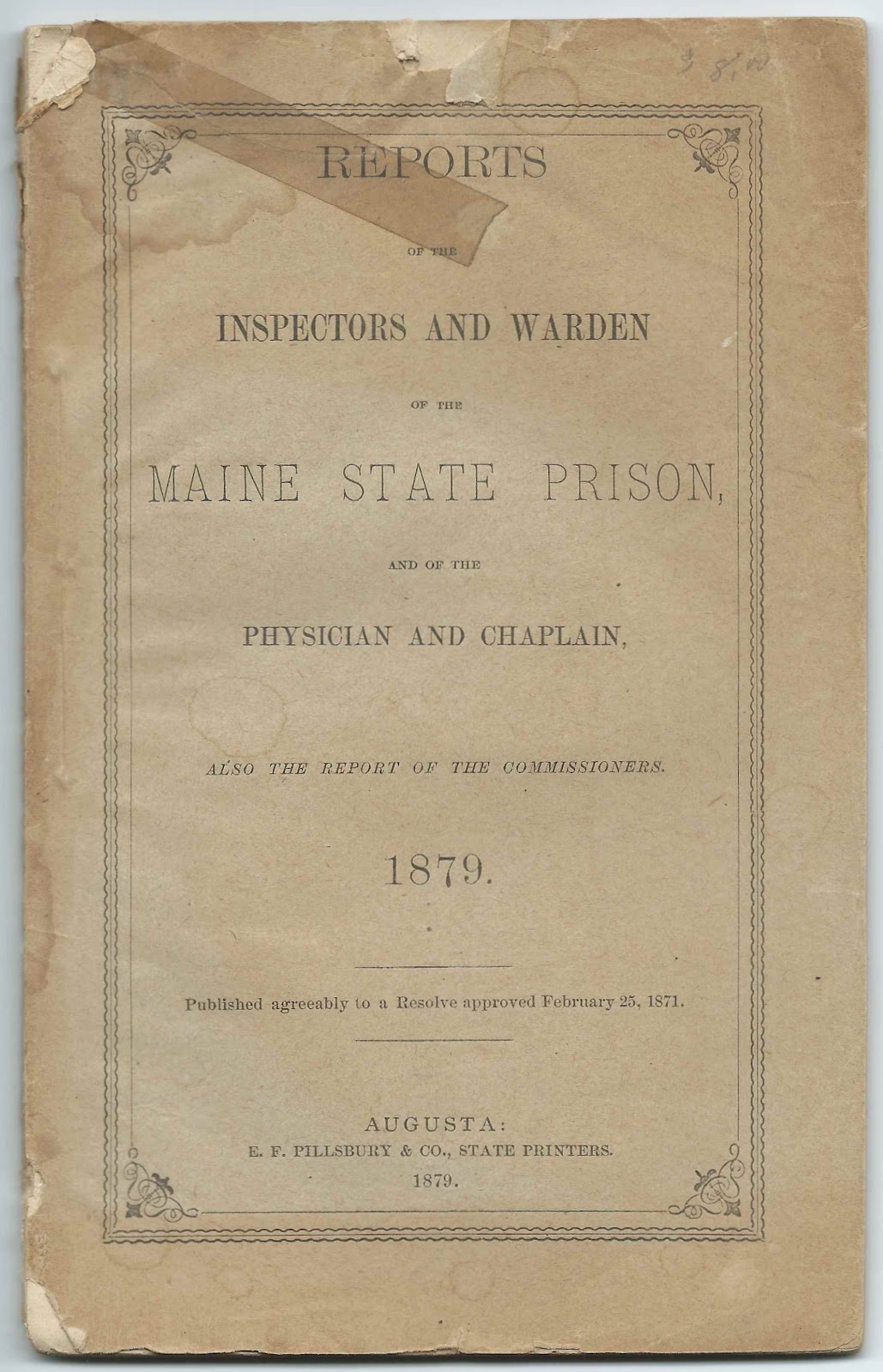 Heirlooms Reunited Alphabetical List of Prisoners held at the Maine