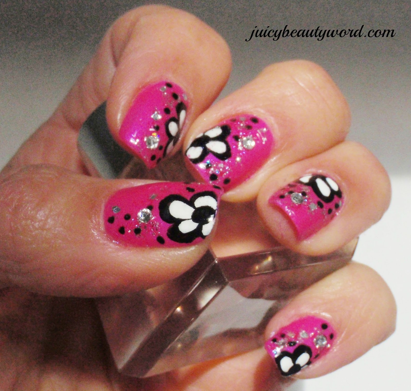 The Juicy Beauty Word Flower Power Nail Designs