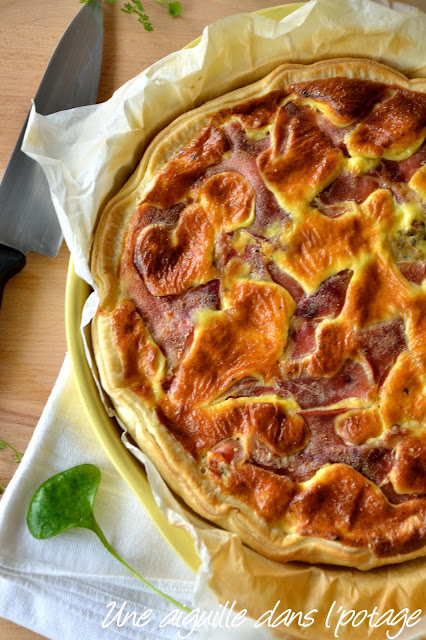 Tarte au jambon Serrano et bleu d'Auvergne