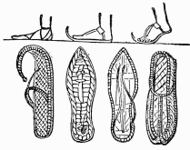 Typická staroegyptská obuv - ,,žabky"/publikováno z www.historyonthenet.com
