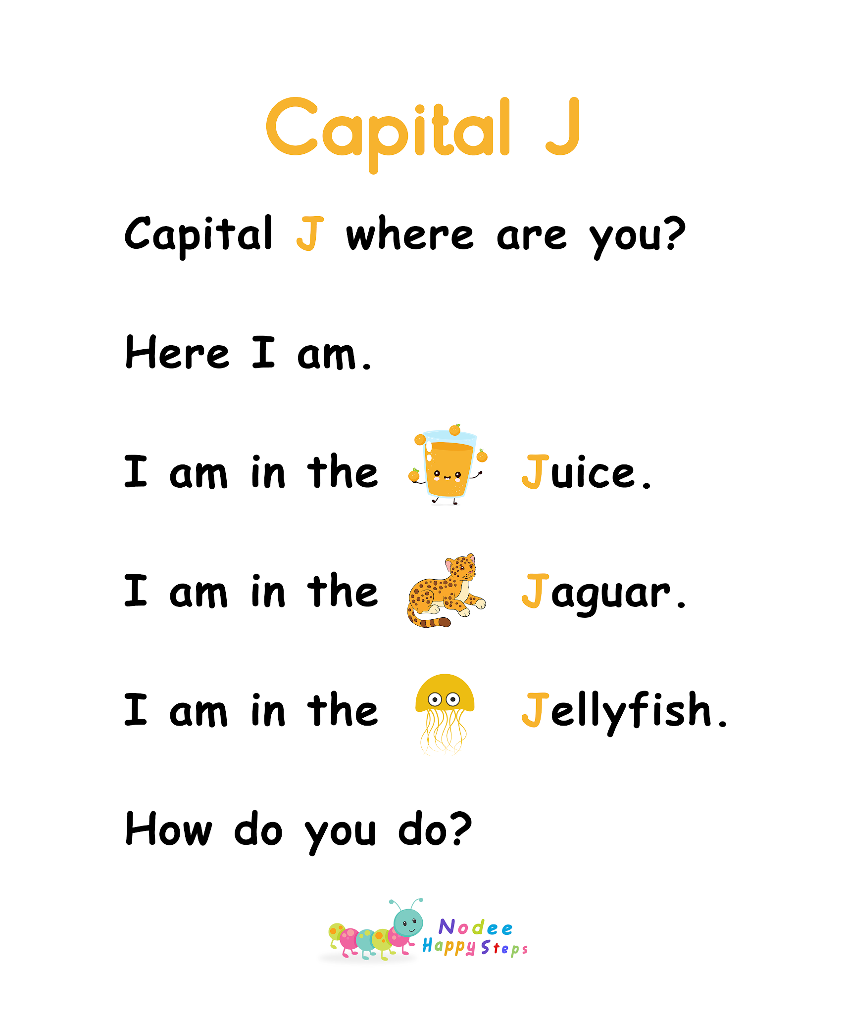 Letter J 'UppercaseLowercase' Alphabet Stories Reading