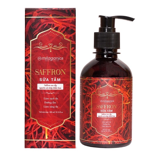 SỮA TẮM LÀM SÁNG DA SAFFRON WHITENING 300ML – MILAGANICS