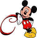 Alfabeto de Mickey Mouse recostado C.