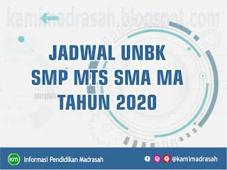  telah ditetapkan oleh BSNP untuk menjadi acuan pelaksanaan UN Jadwal UNBK SMP MTS SMA MA Tahun 2020