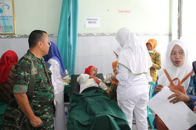 JELANG HARI JUANG KARTIKA (HJK) KODIM 0725/SRAGEN MELAKSANAKAN KEGIATAN KB MKJP