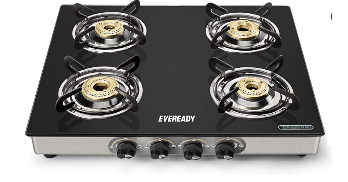 Gadget Review Best 4 Burner Gas Stove in India Eveready TGC4B Gas Stove