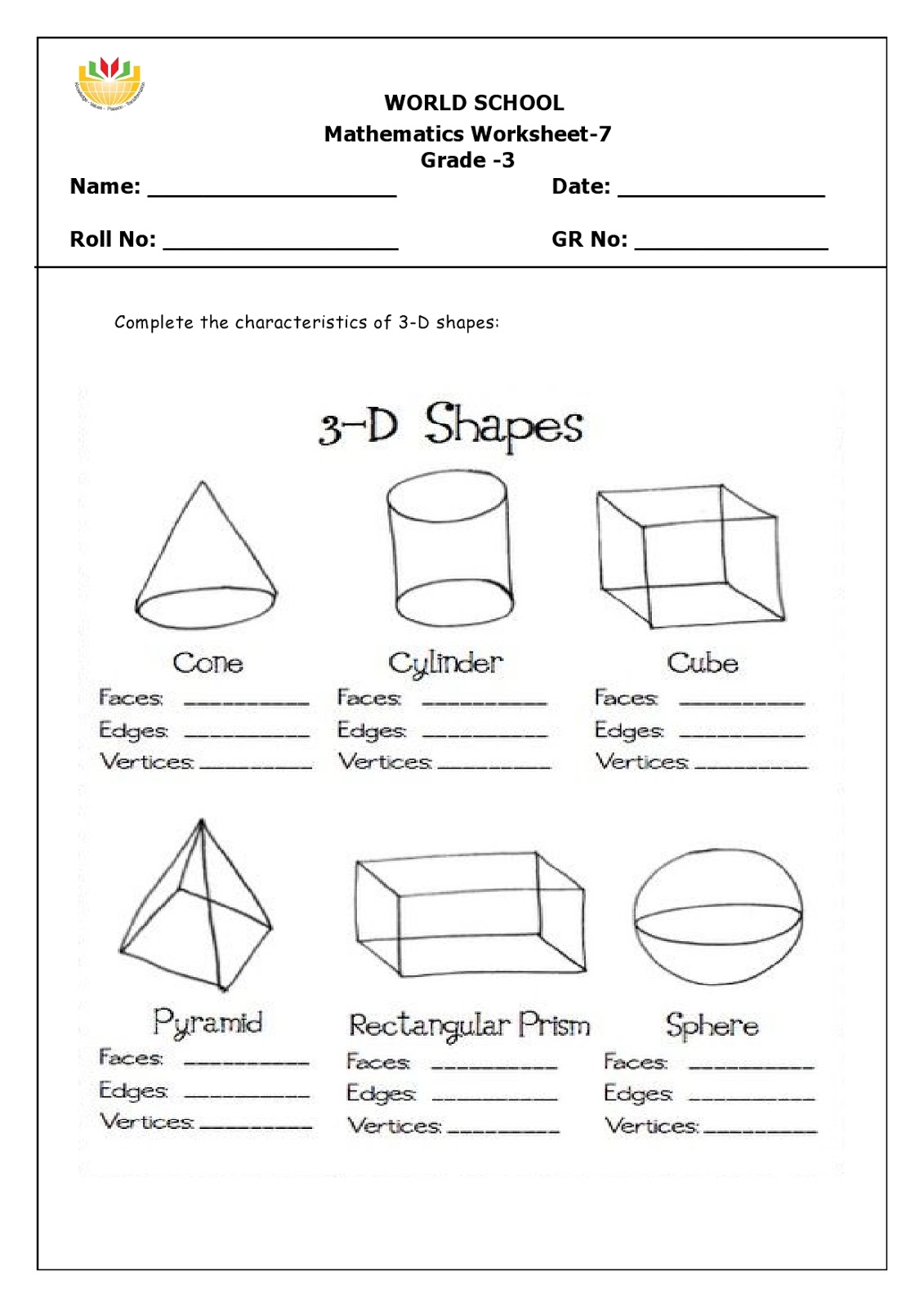 Homework for Grade 3 as on 18/12/2018 | WORLD SCHOOL OMAN