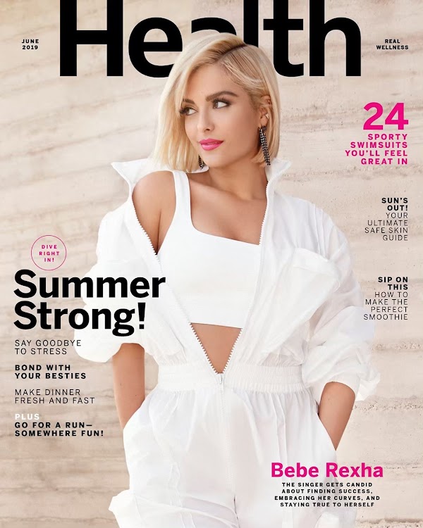 Bebe Rexha en portada de la revista Healt