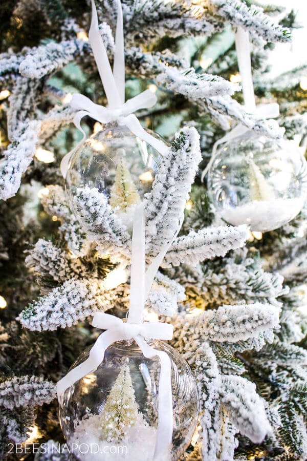bottlebrush snowglobe ornaments