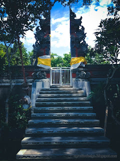 Stairs Steps And Entrance Gate Of Balinese Hindu Temple Building Architecture In Bali
