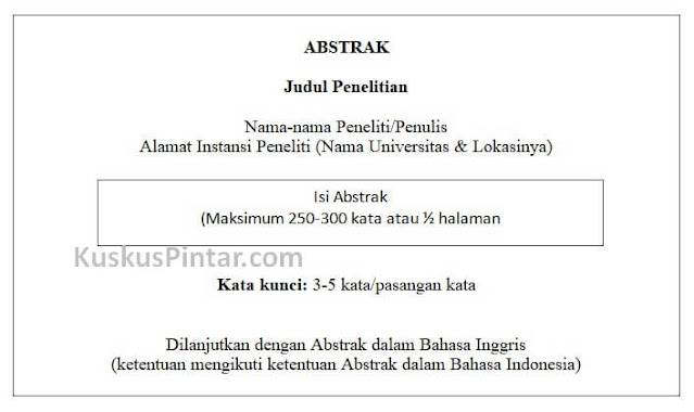 format penulisan abstrak