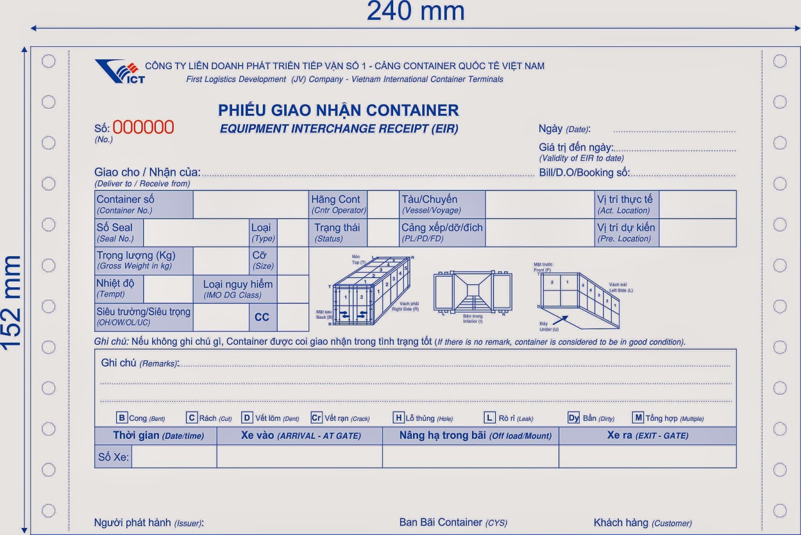 Vận chuyển hàng hóa xuất nhập khẩu: PHIẾU GIAO NHẬN CONTAINER