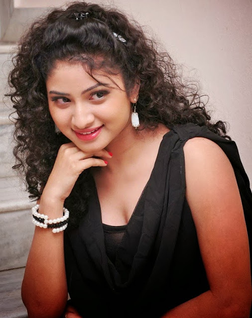 Telugu Actress Vishnu Priya Hot In Black Dress Photo Album Mallu 