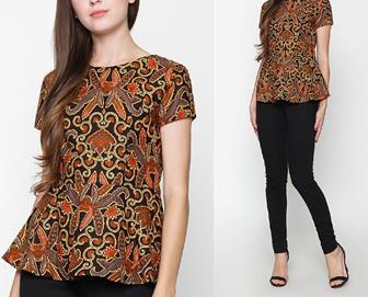 Model Baju Batik Modern Wanita Gemuk Agar Terlihat Langsing