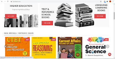 dashboard of tomekart.com with various books