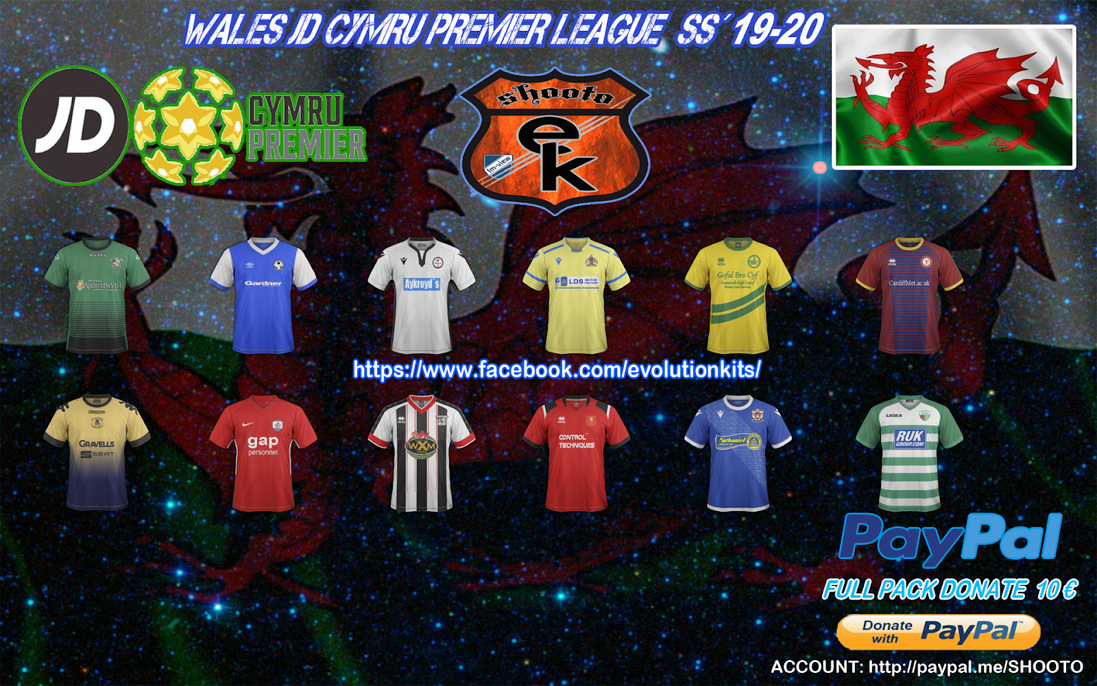 EVOLUTION KITS WALES JD CYMRU PREMIER SS´1920