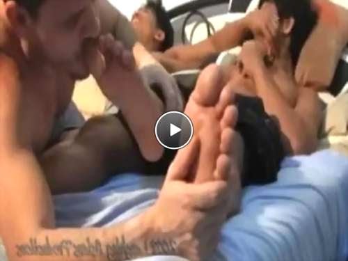 gay slave foot worship video
