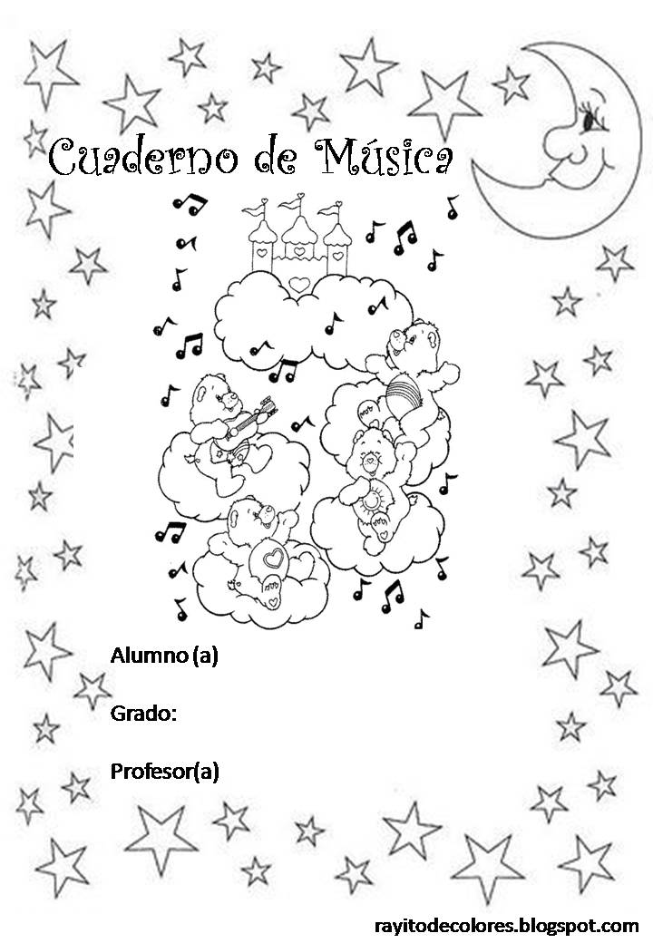 Carátula para cuaderno de Música