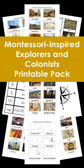 Montessori-inspired Explorers and Colonists Printable Pack