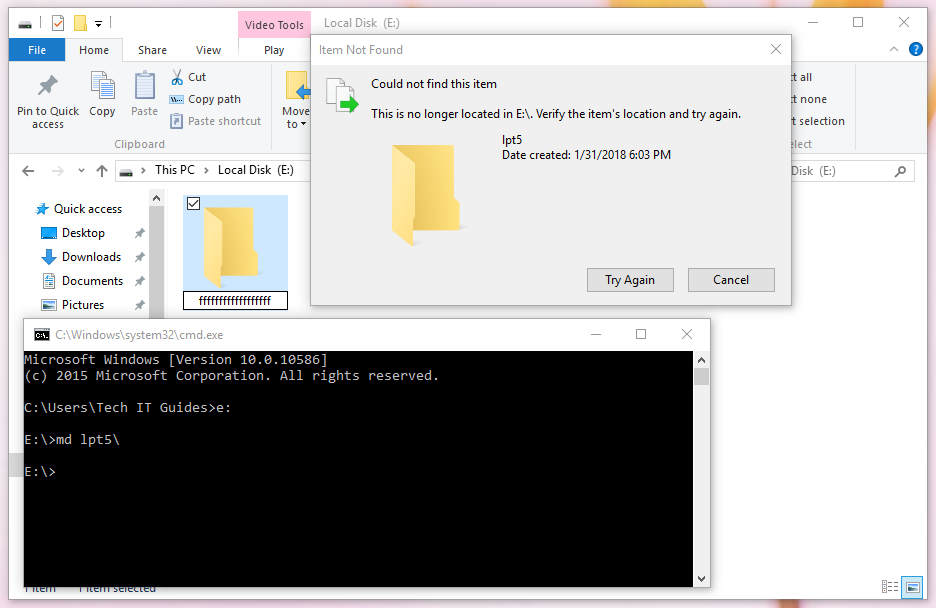 Remove or Create Undeletable Folder in Windows +How it Works