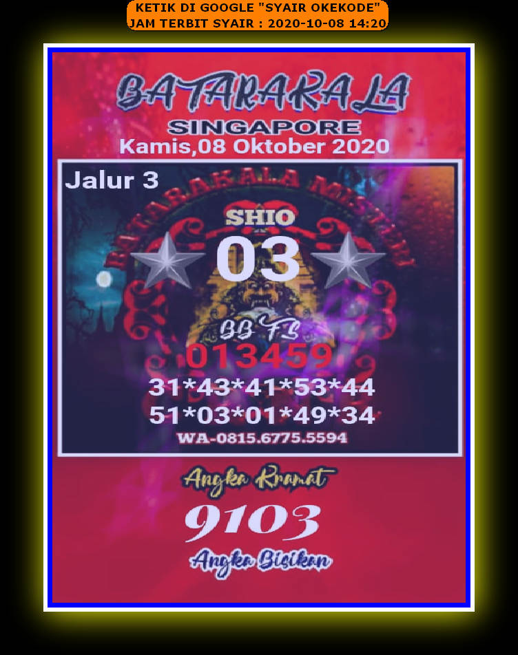1 New Message Kode Syair Singapore 8 Oktober 2020 Forum Syair Togel Hongkong Singapura Sydney