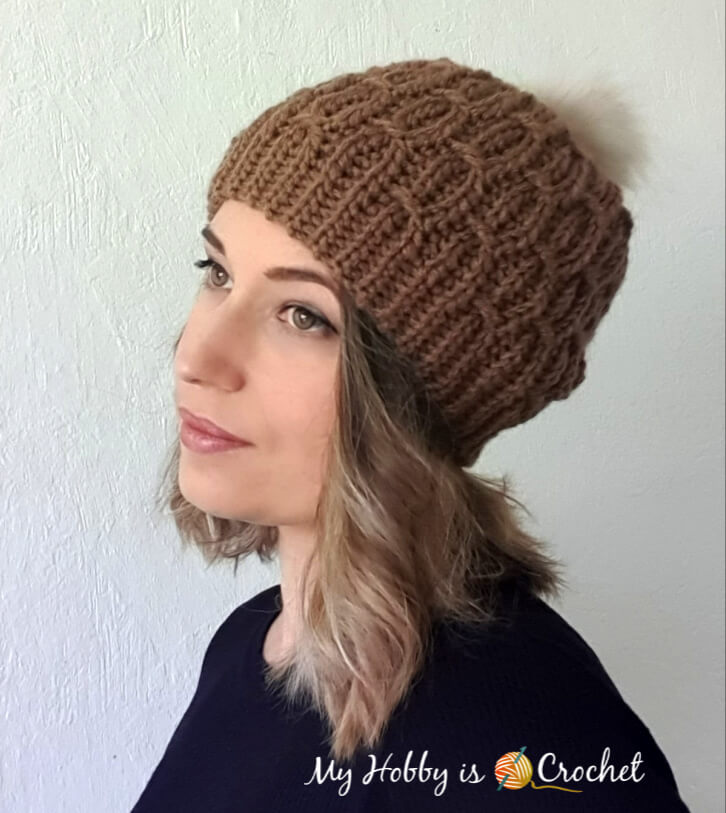 My Hobby Is Crochet Mock Cable Hat Free Crochet Pattern