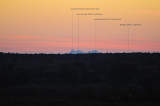 Tatry z Zapola, 2015.11.08. (około godziny 16:15, Nikon D300+ Sigma 300mm/f5.6/iso-2000) fot. Łukasz Żądło