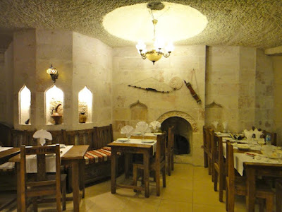 Turkish in an underground restaurant in Cappadocia 