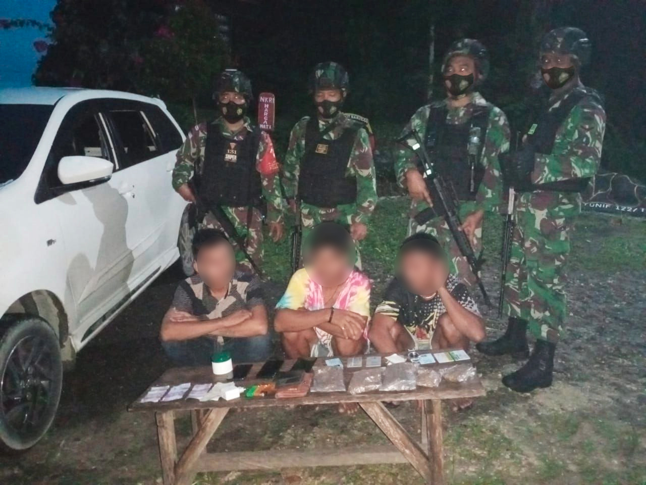 Terjaring Sweeping, TNI Amankan 3 Penyelundup Ganja di Perbatasan RI-PNG