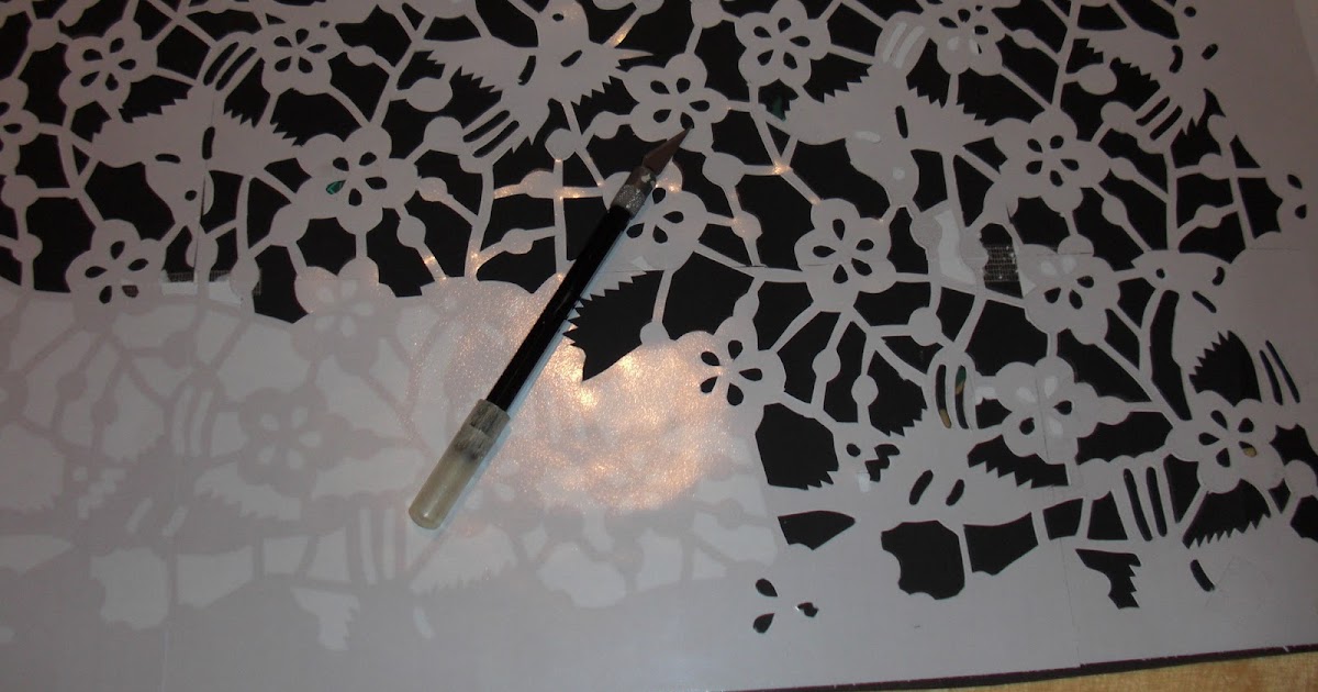 heim-elich: Eine Schablone für die Schlafzimmerwand - DIY