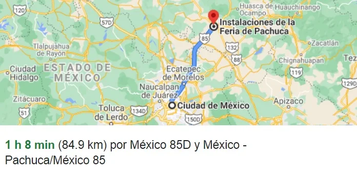 Mapa de Instalaciones de Feria de Pachuca