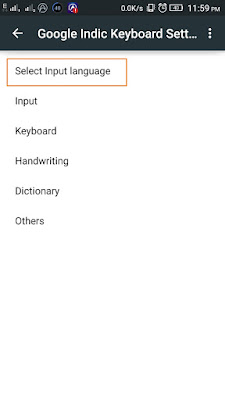 Select language 