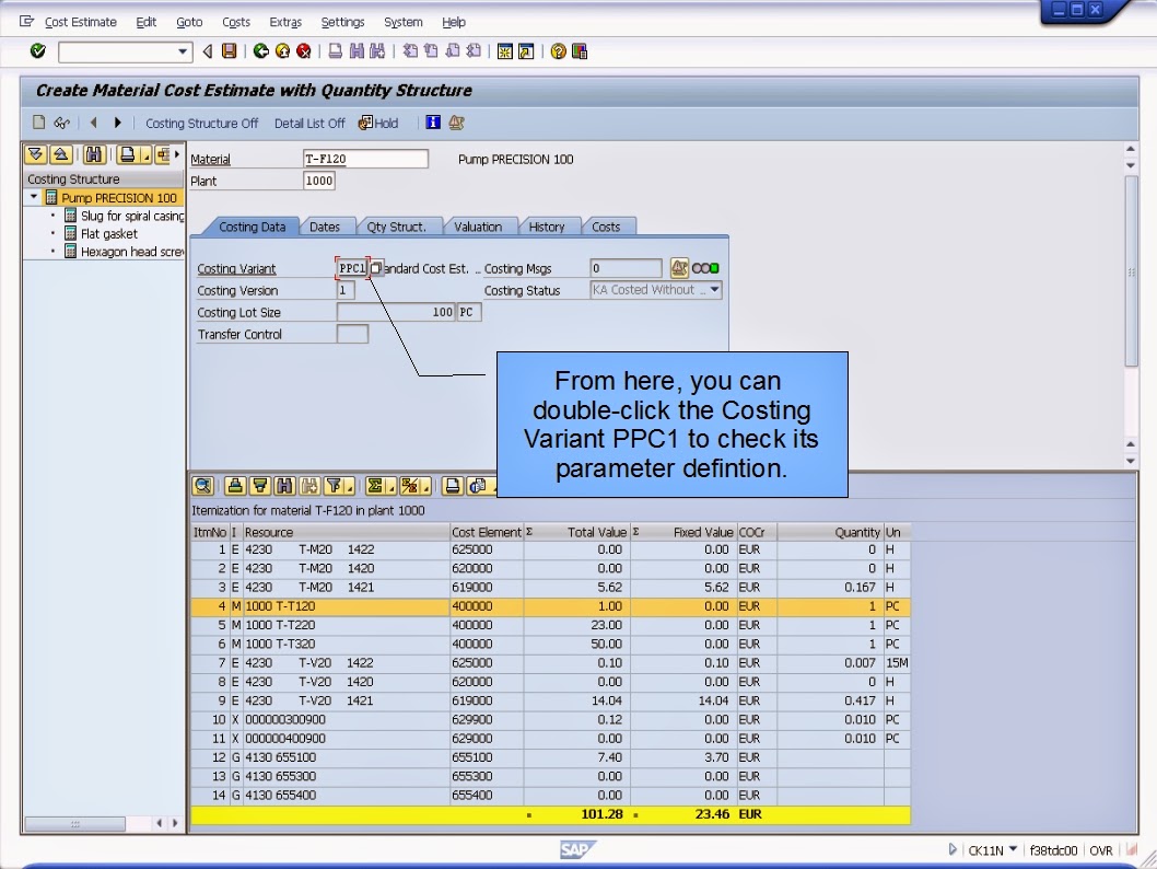 青蛙SAP分享 Froggy's SAP sharing Creating Cost Estimate for Finished Goods (CK11N) Mark & Release