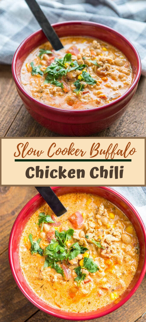 Slow Cooker Buffalo Chicken Chili #vegan #vegetarian #soup #breakfast # ...