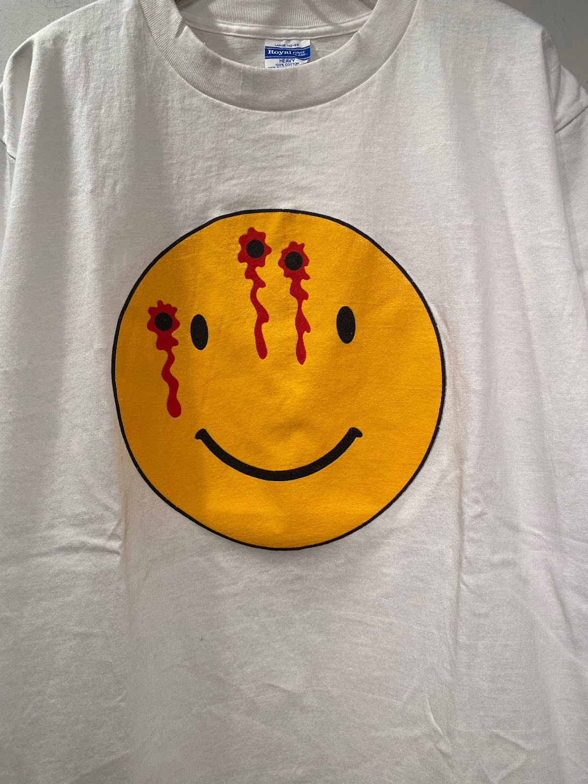 オリジナルデザイン手作り商品 80s 90s SMILE スマイルTシャツぶち抜き
