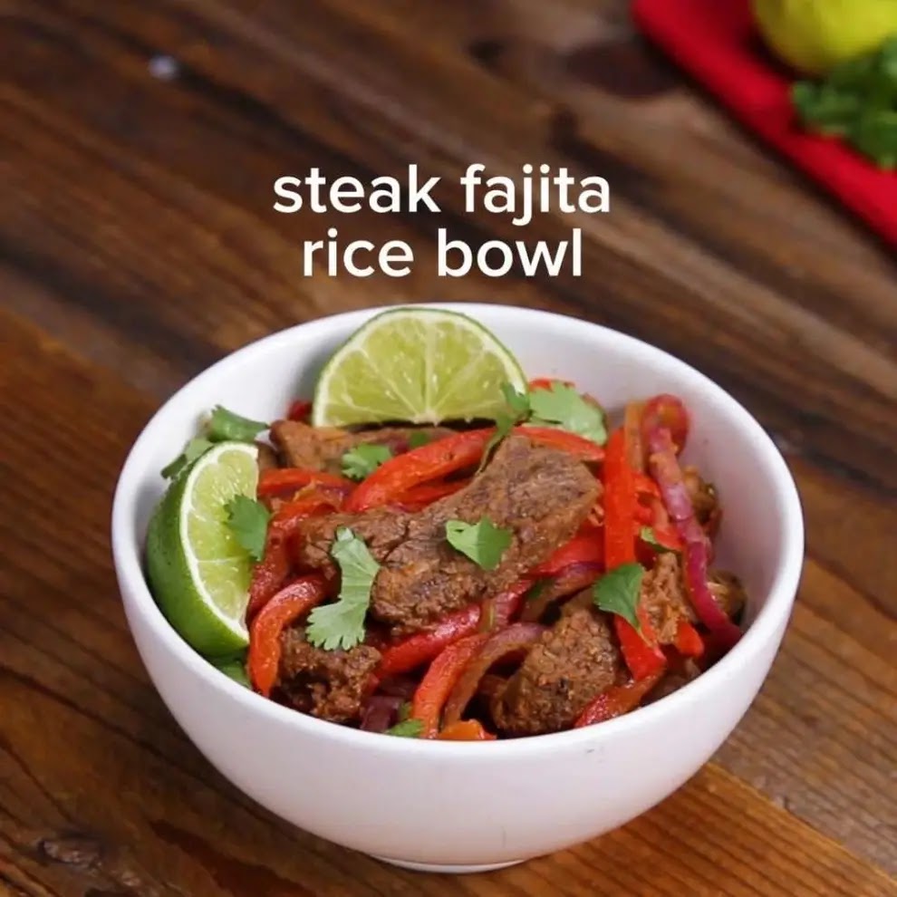 Steak Fajita Rice Bowl