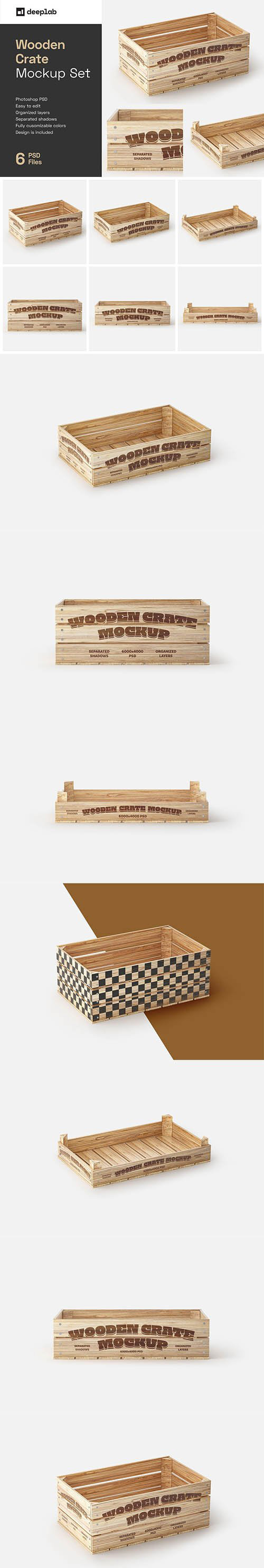 CreativeMarket - Wooden Crate Mockup Set 6042095 2 drty