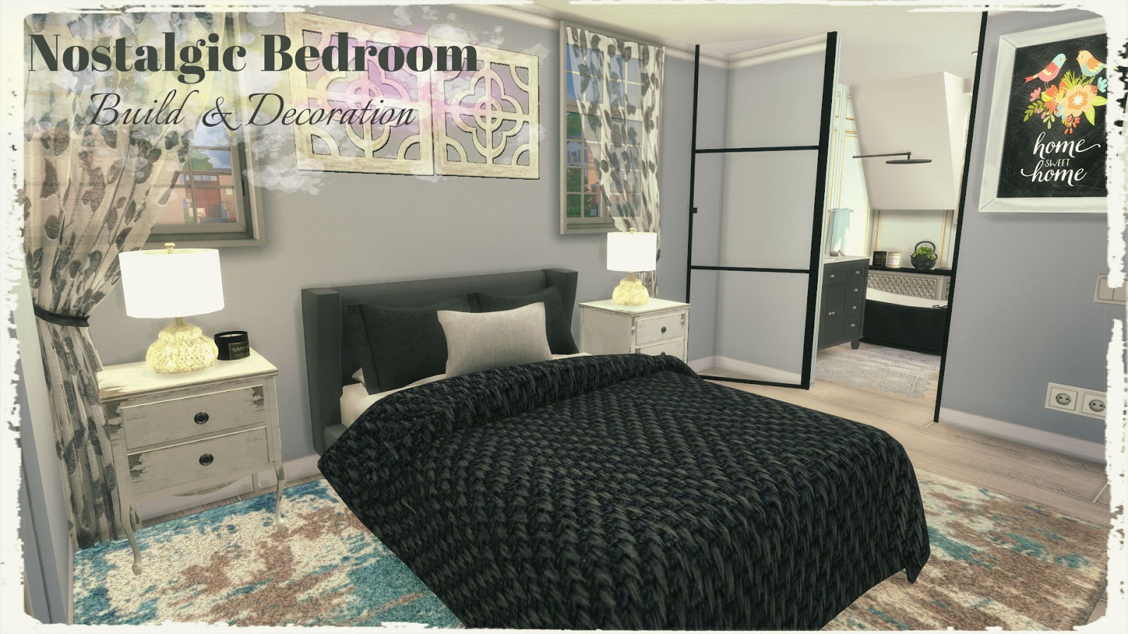 Sims 4 - Nostalgic Bedroom (Build & Decoration) - Dinha