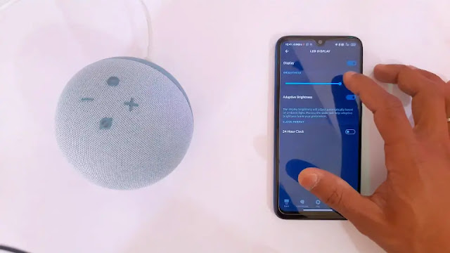 set echo dot 4th gen clock brightness echo dot 4th gen led display settings