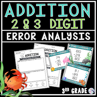 Addition Error Analysis Teaching in the Heart of Florida 2 & 3 digit Addition Error Analysis resource