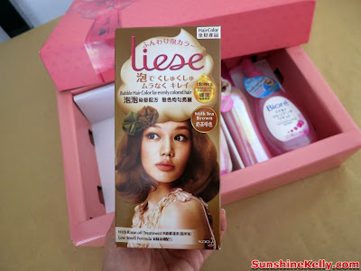 mivva Special Bloggers Christmas Box, mivva beauty box, mivva, kao malaysia, kao, skincare, haircare, makeup remover, hair color, hair dye, hair, face, Kao Liese Bubble Hair Color in Milk Tea Brown