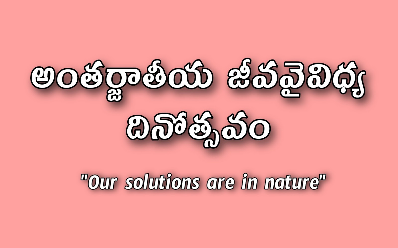 International Biodiversity Day In Telugu Druvitha Science