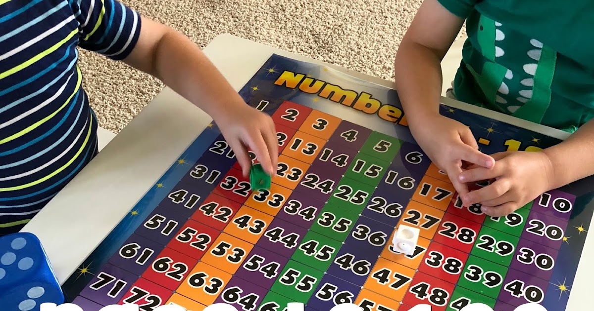 Race to 100 printable game with child